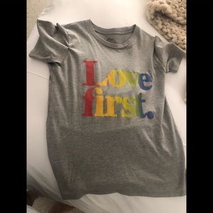 Jcrew Graphic Tee- love first